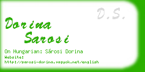 dorina sarosi business card